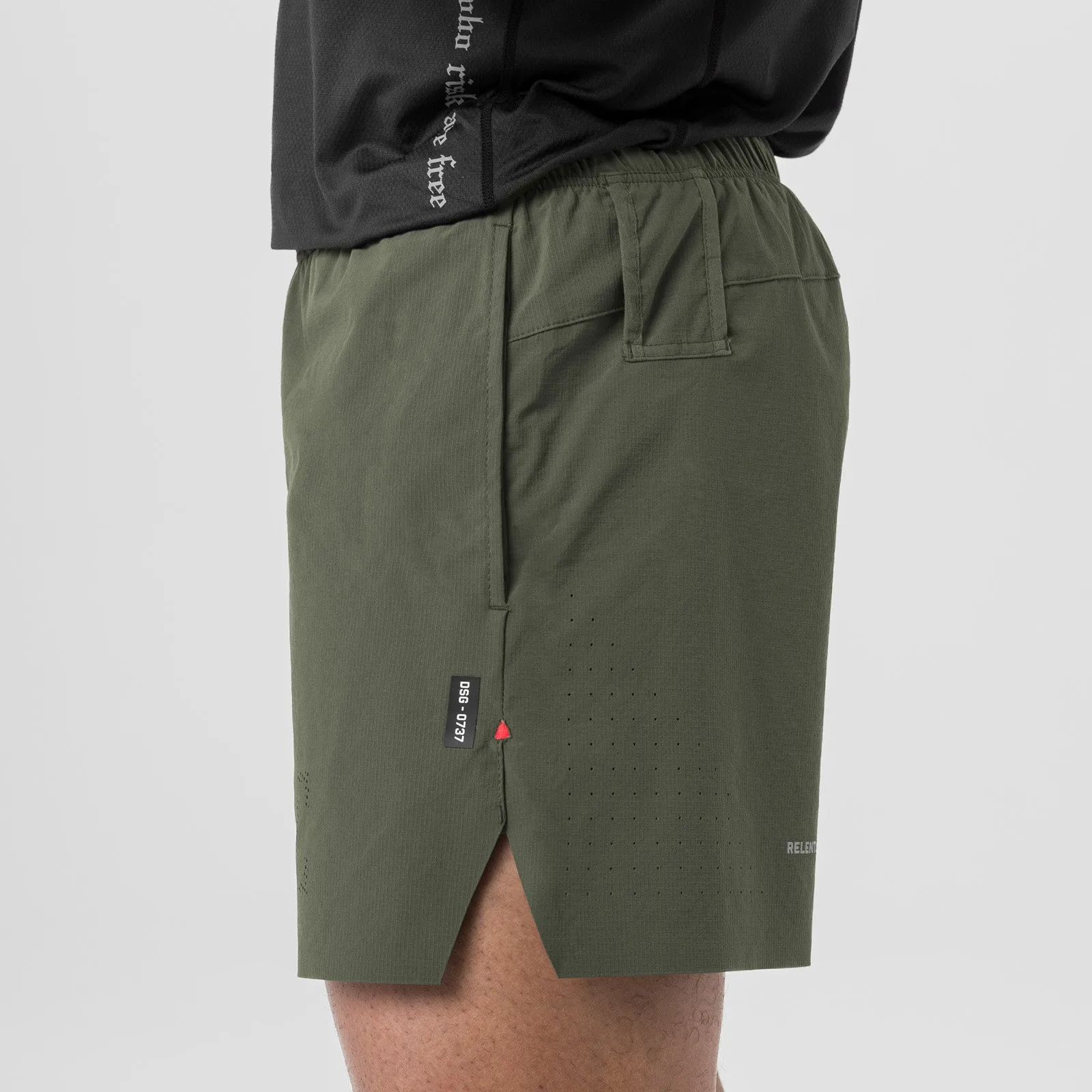 0737. Ripstop 6" Perforated Short - Olive