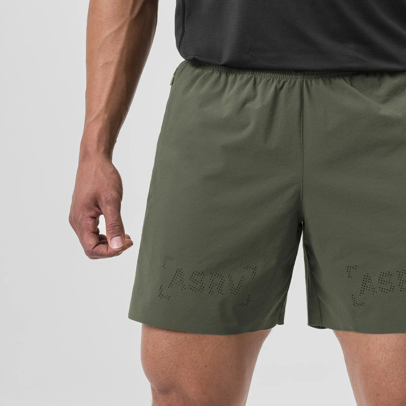 0737. Ripstop 6" Perforated Short - Olive