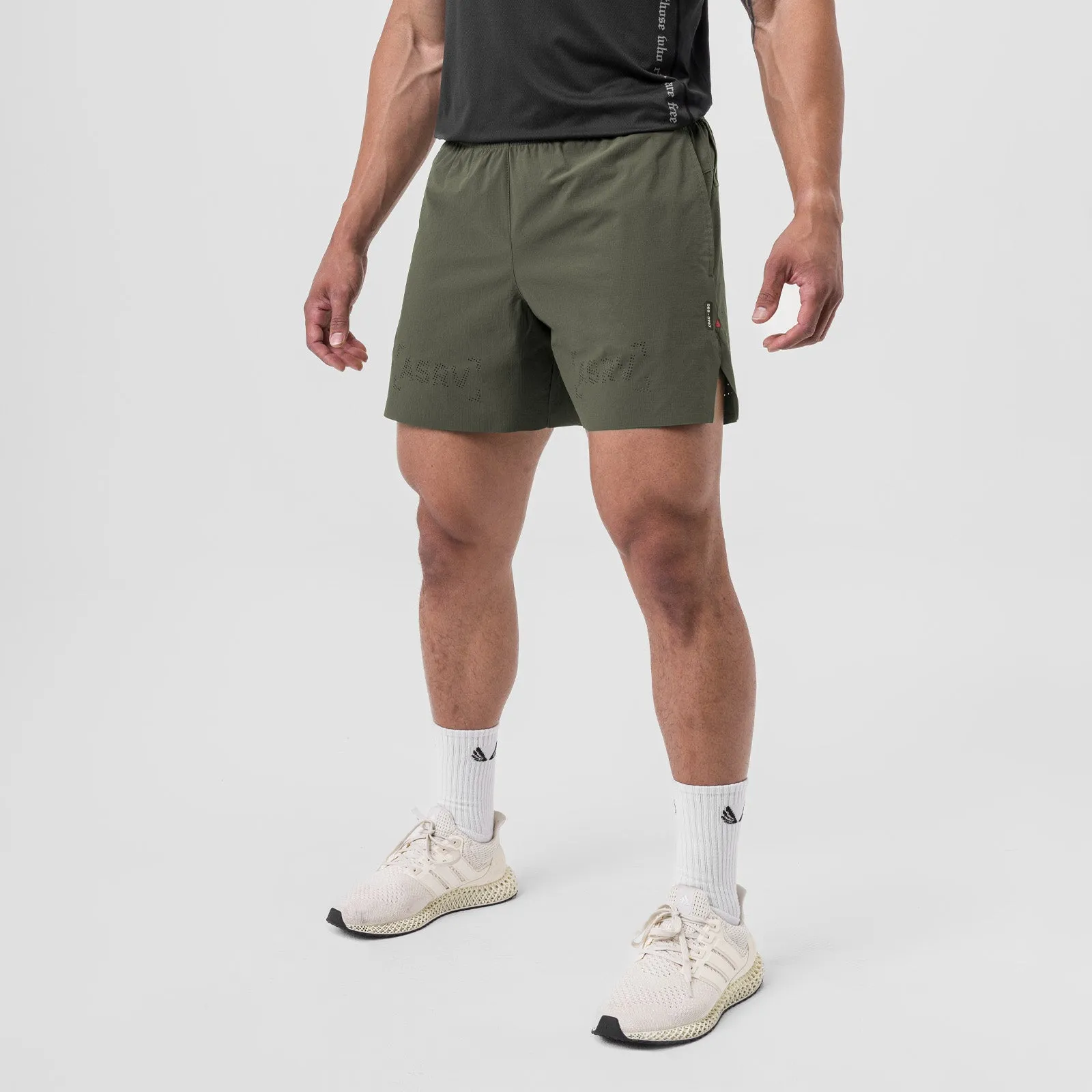 0737. Ripstop 6" Perforated Short - Olive