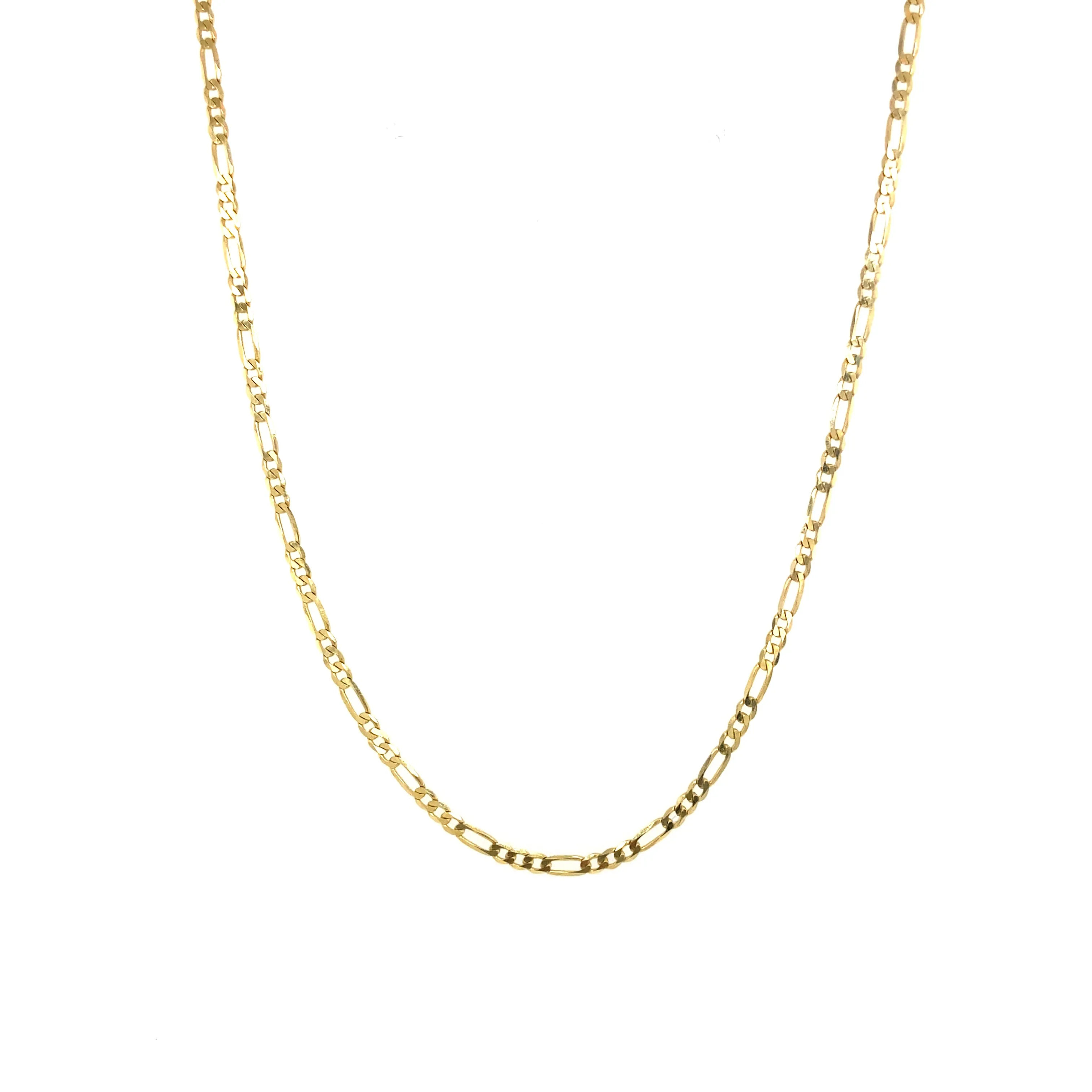 10 Karat Gold Thin Solid Figaro Chain