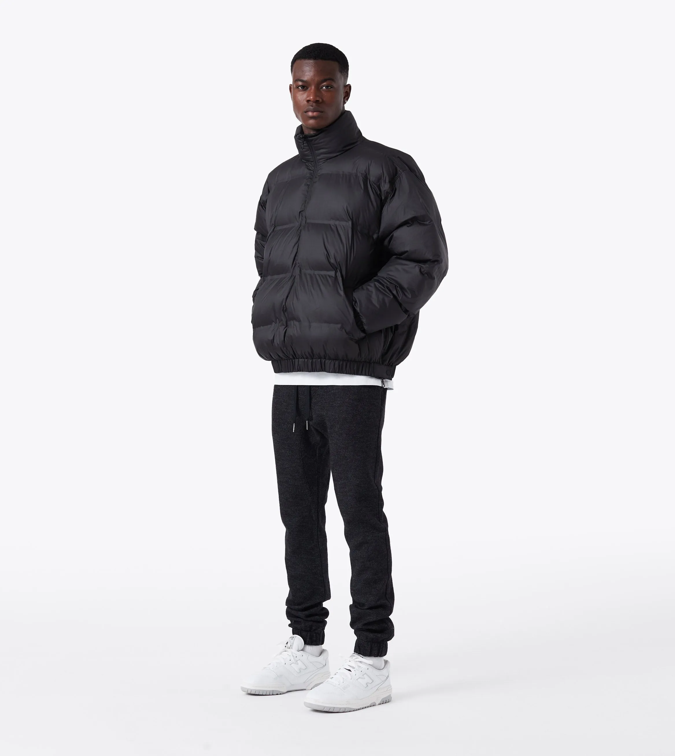 3/4 Puffer Jacket Black