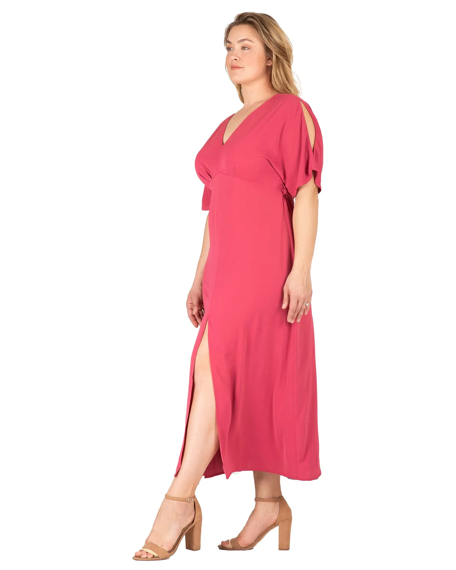 Adeline Kimono Maxi Dress | Rose