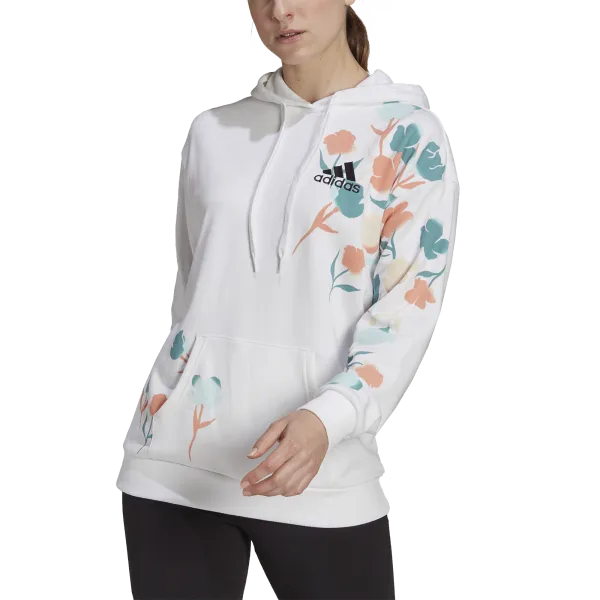 adidas - Women - Floral Hoodie - White