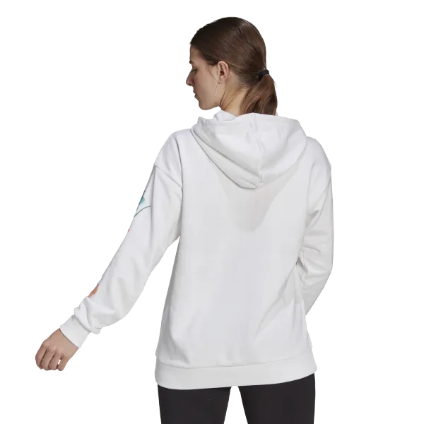 adidas - Women - Floral Hoodie - White