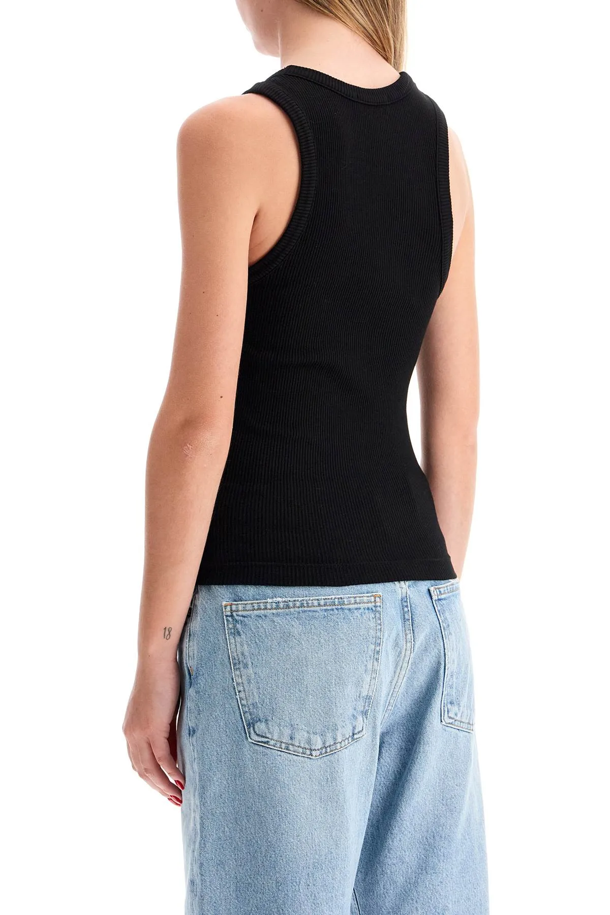 AGOLDE poppy ribbed tank top