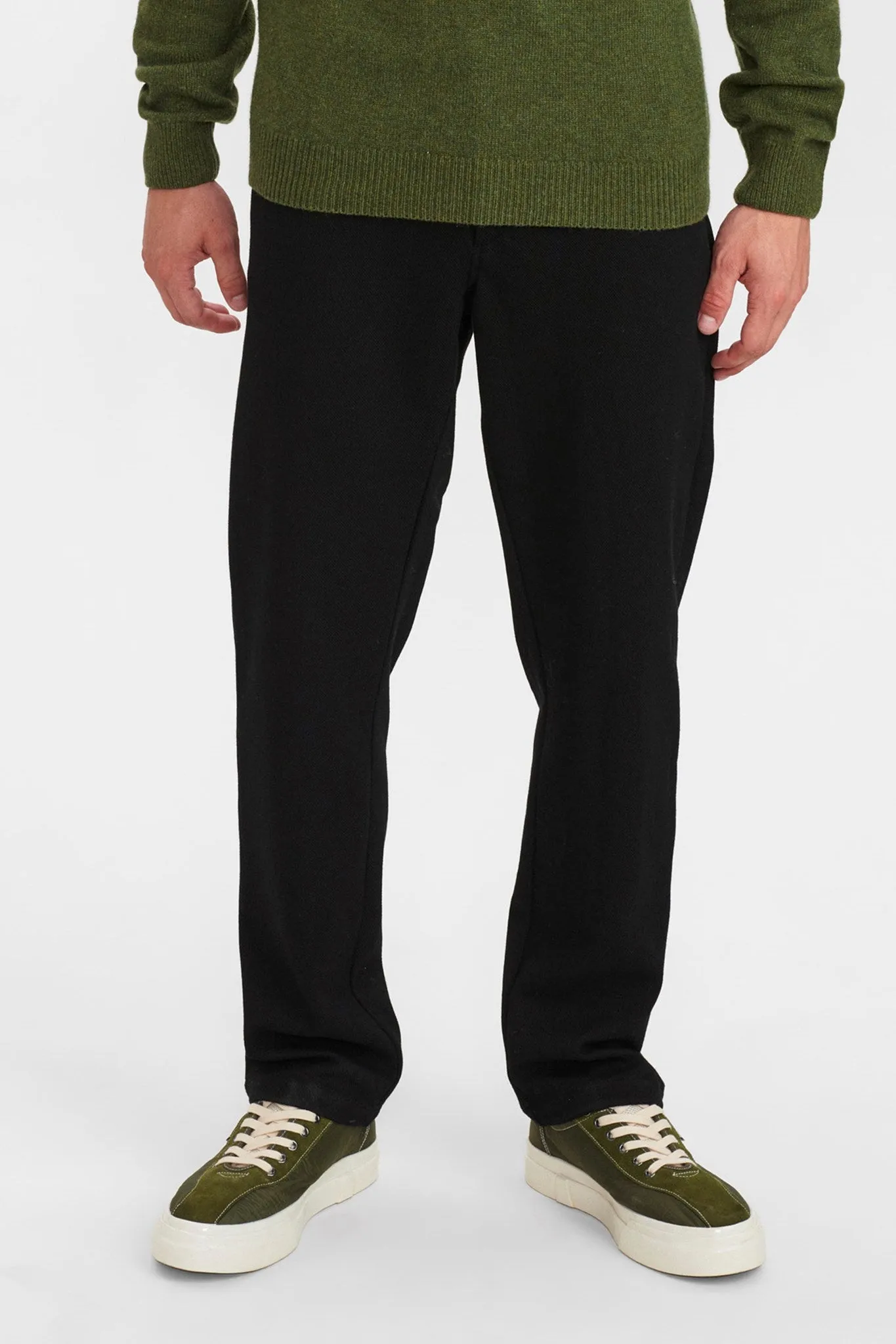 AKJOHN ELASTIC SOLID PANT - Caviar