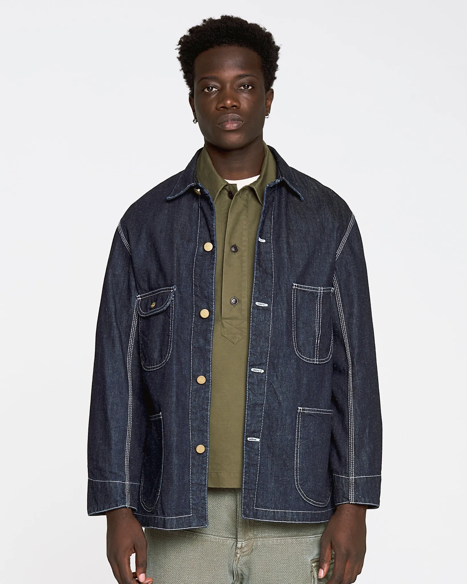 Alcatraz Jacket Hemp Denim Indigo