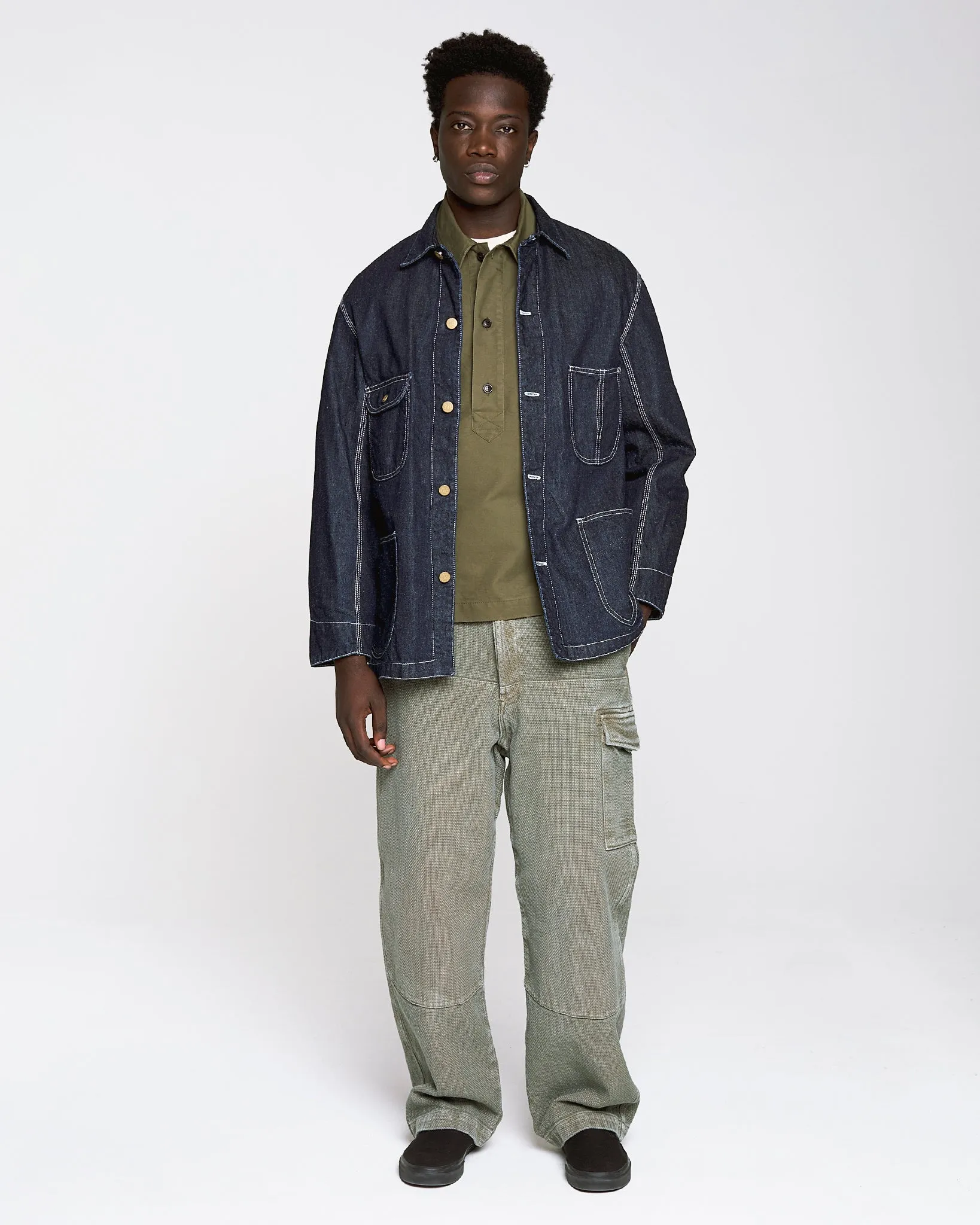 Alcatraz Jacket Hemp Denim Indigo