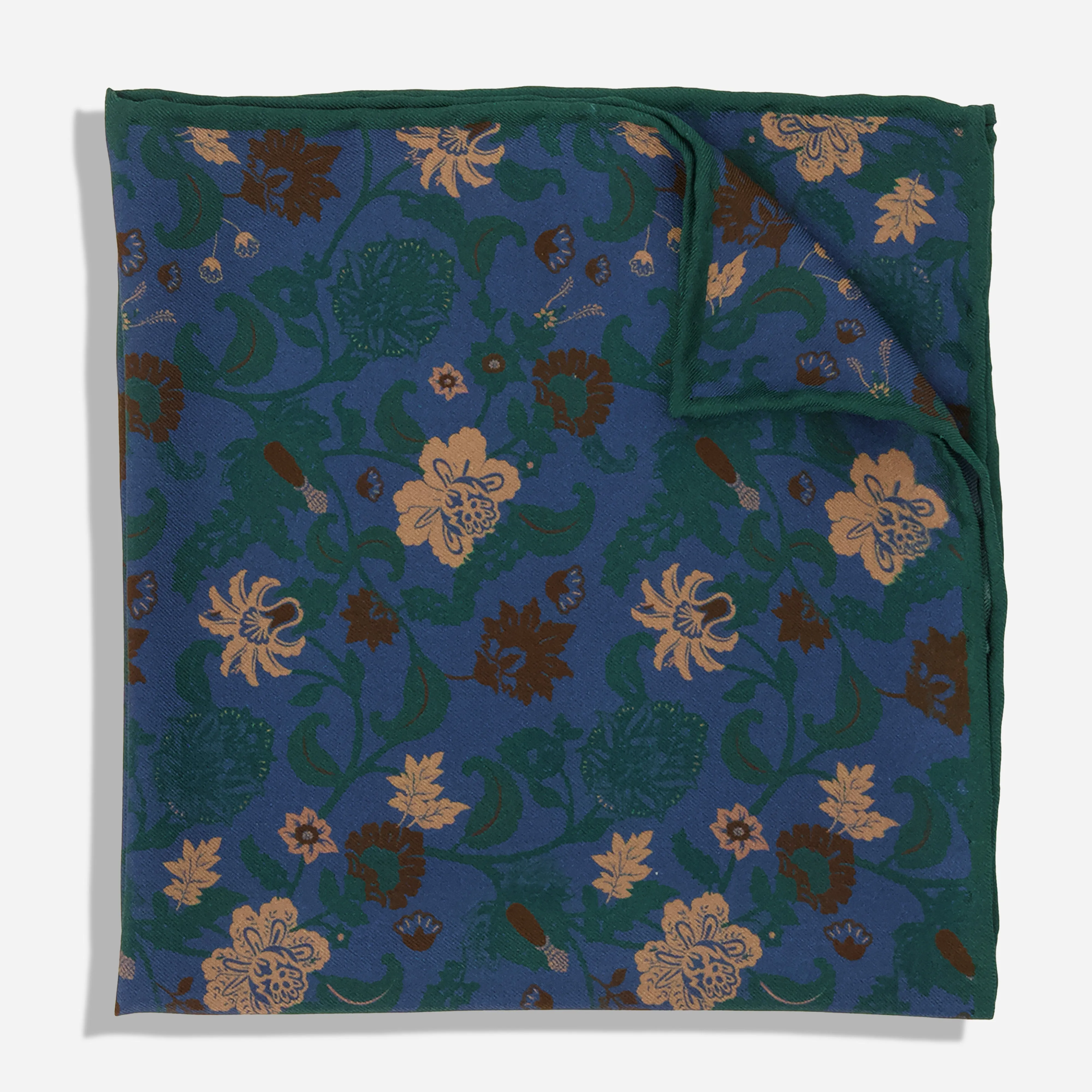 Alden Floral Navy Pocket Square