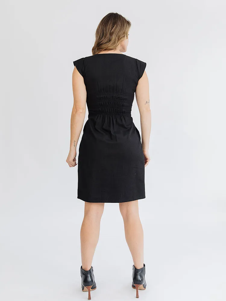 Artsy Traveler Dress - Black Denim