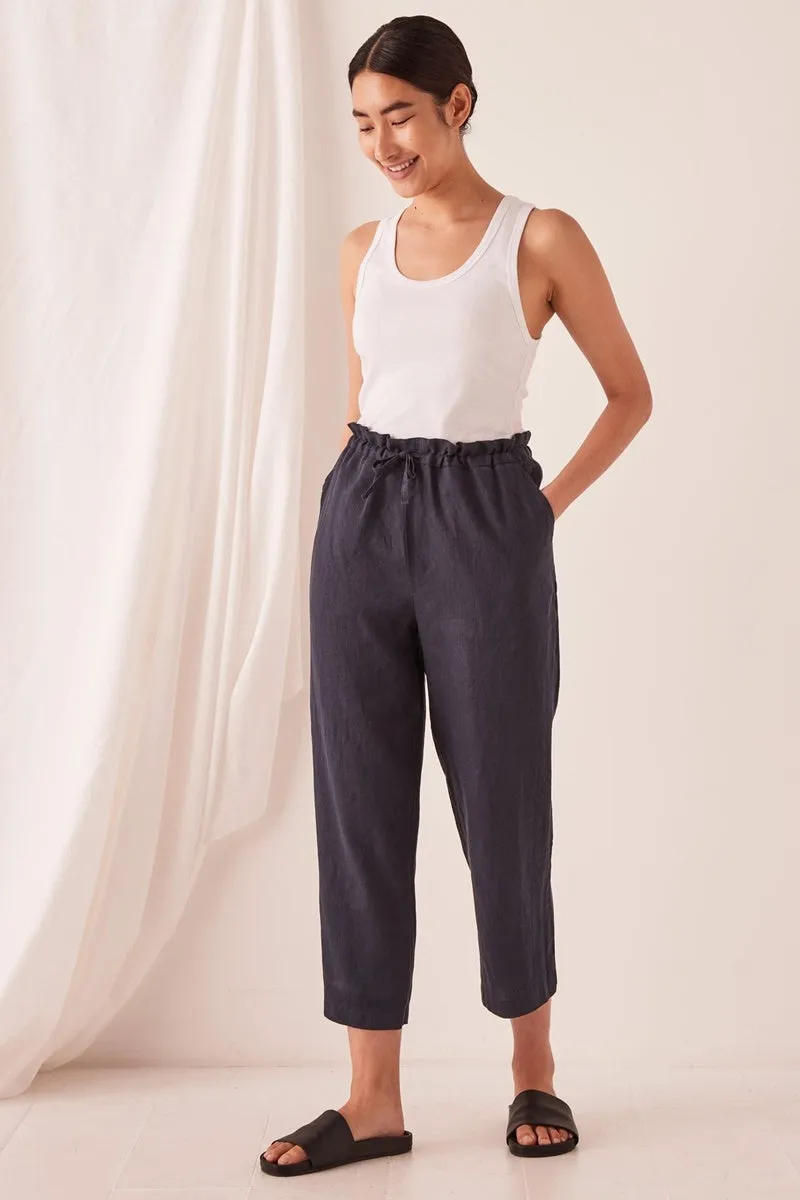 Assembly Label - Ollie Linen Pants - True Navy