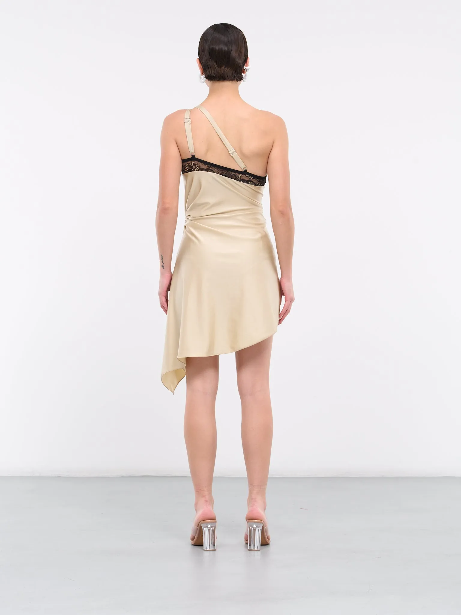 Asymmetric Mini Dress (COPR64545-BEIGE)