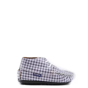 Atlanta Mocassin Gray Gingham Baby Bootie