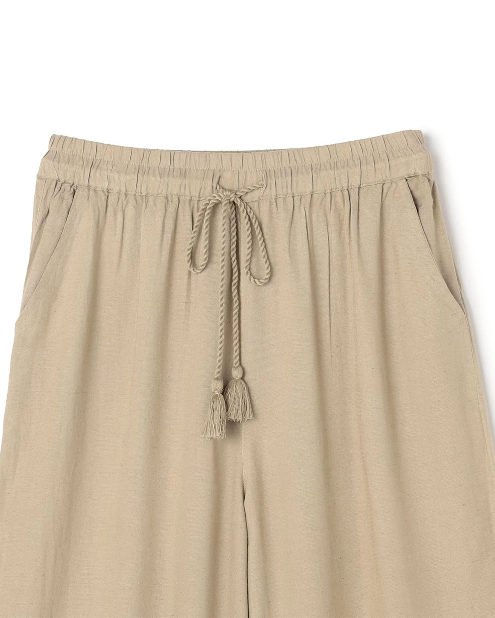 Ats Tassel Cotton Linen Culotte