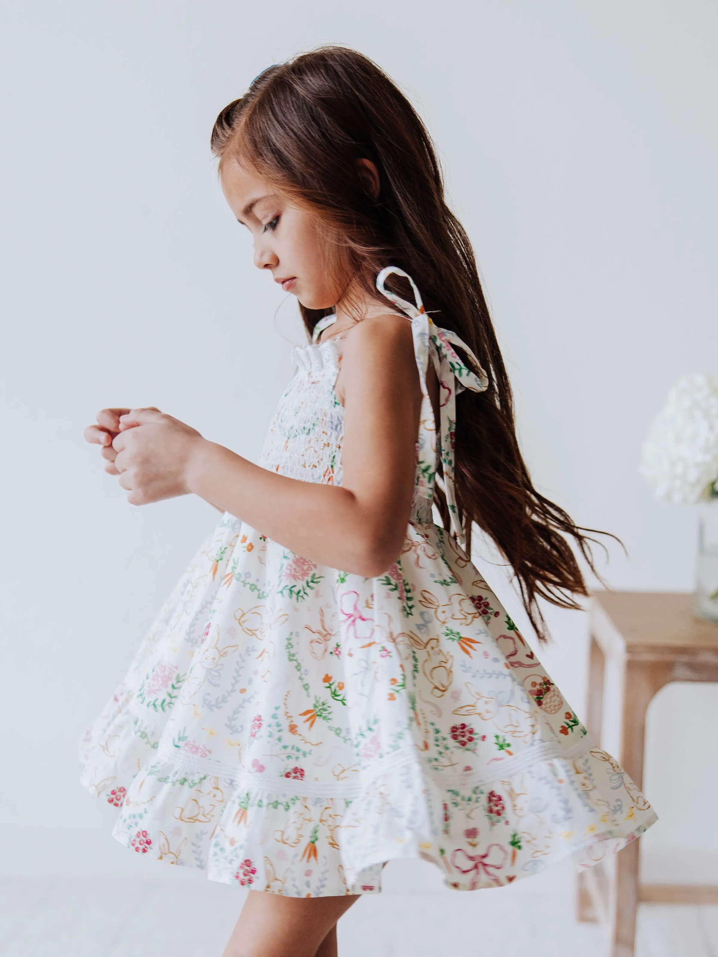 Audrey Smocked Dress - Down the Bunny Trail