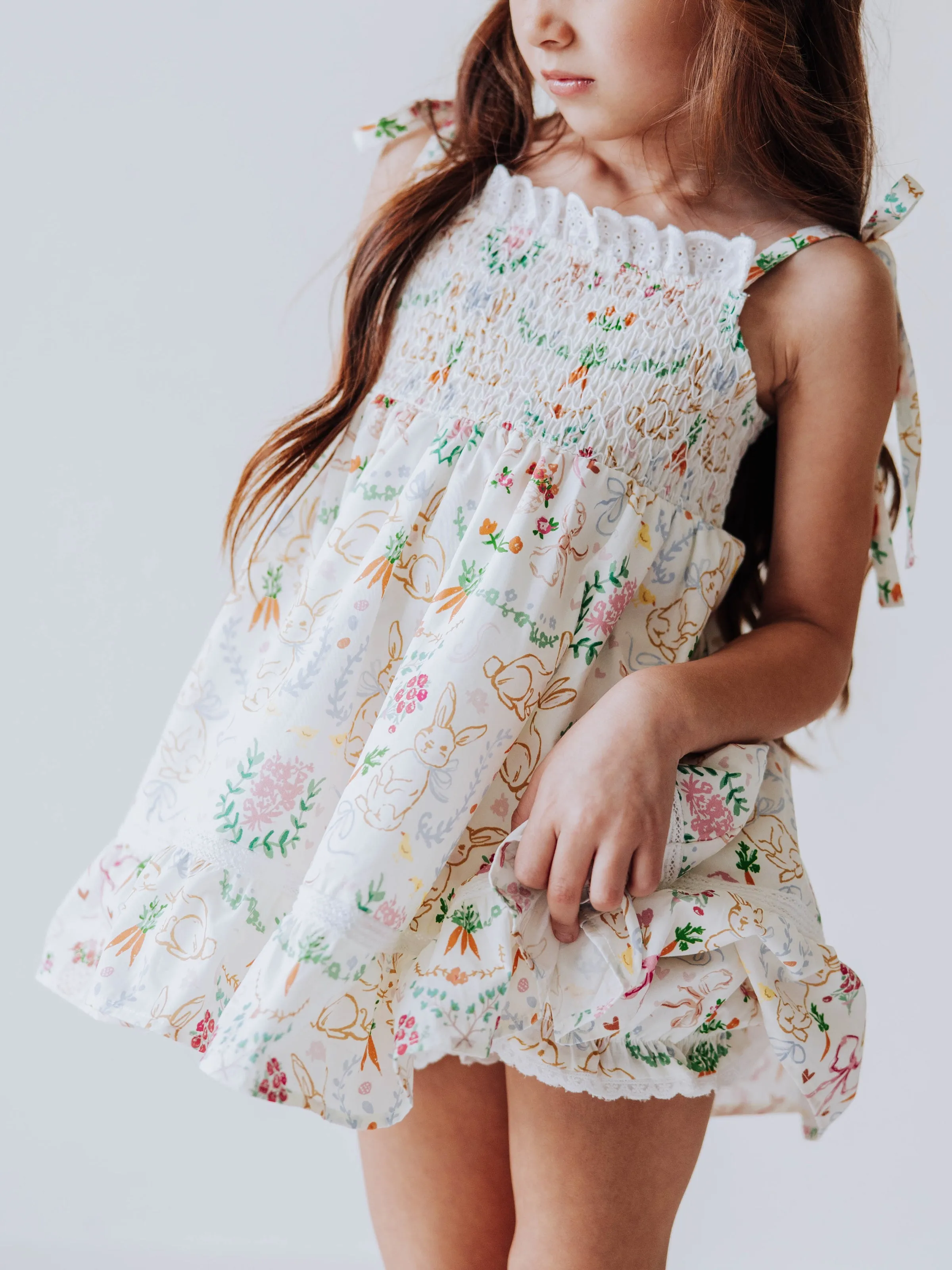 Audrey Smocked Dress - Down the Bunny Trail