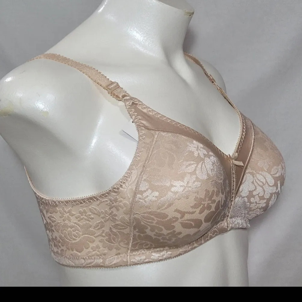 Bali 3372 Double Support Lace Wirefree Bra 36B Nude NWT