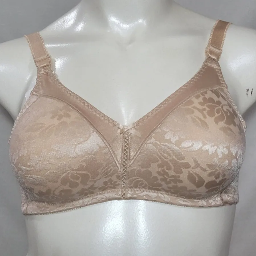 Bali 3372 Double Support Lace Wirefree Bra 36B Nude NWT