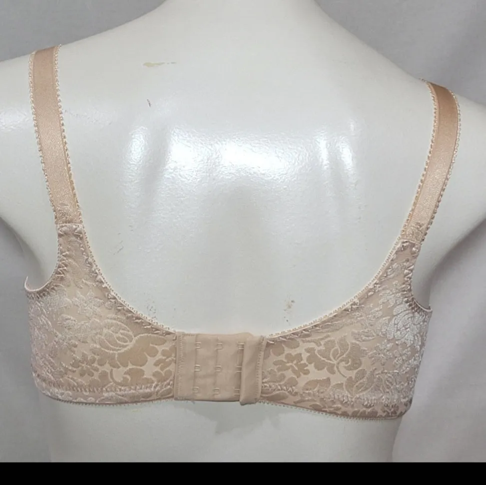 Bali 3372 Double Support Lace Wirefree Bra 36B Nude NWT