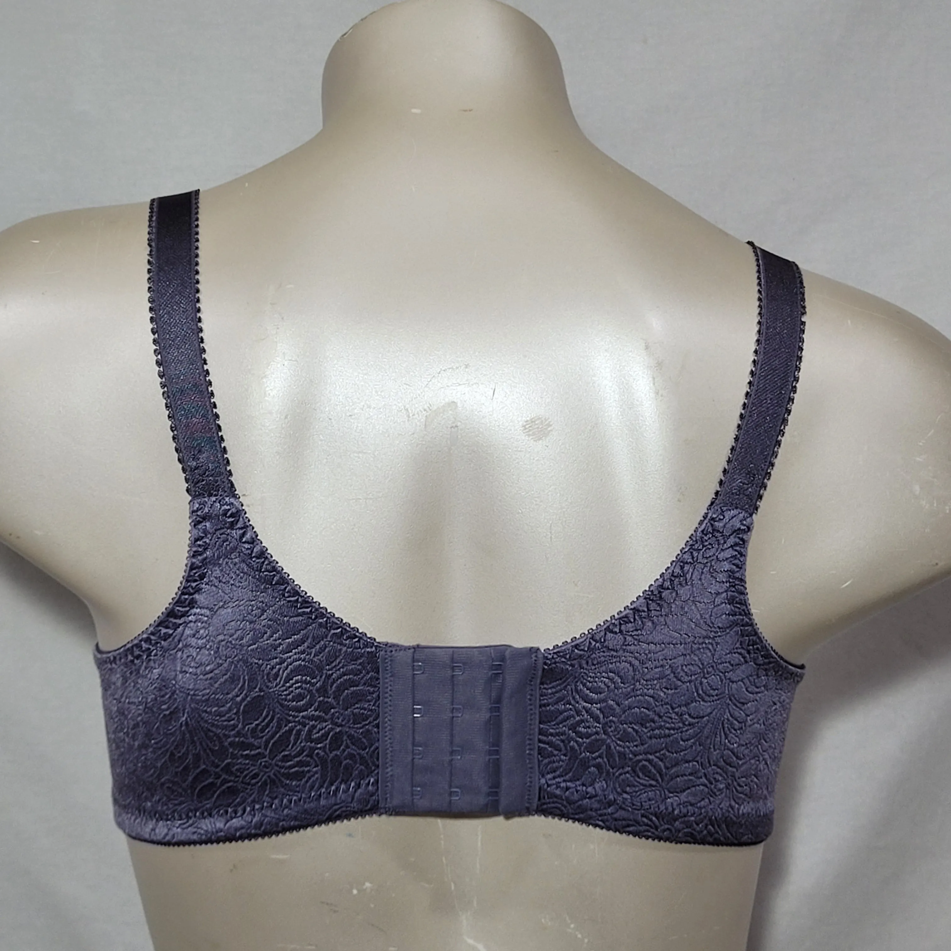 Bali 3372 Double Support Spa Closure Wire Free Bra 36B Private Jet Gray NWT