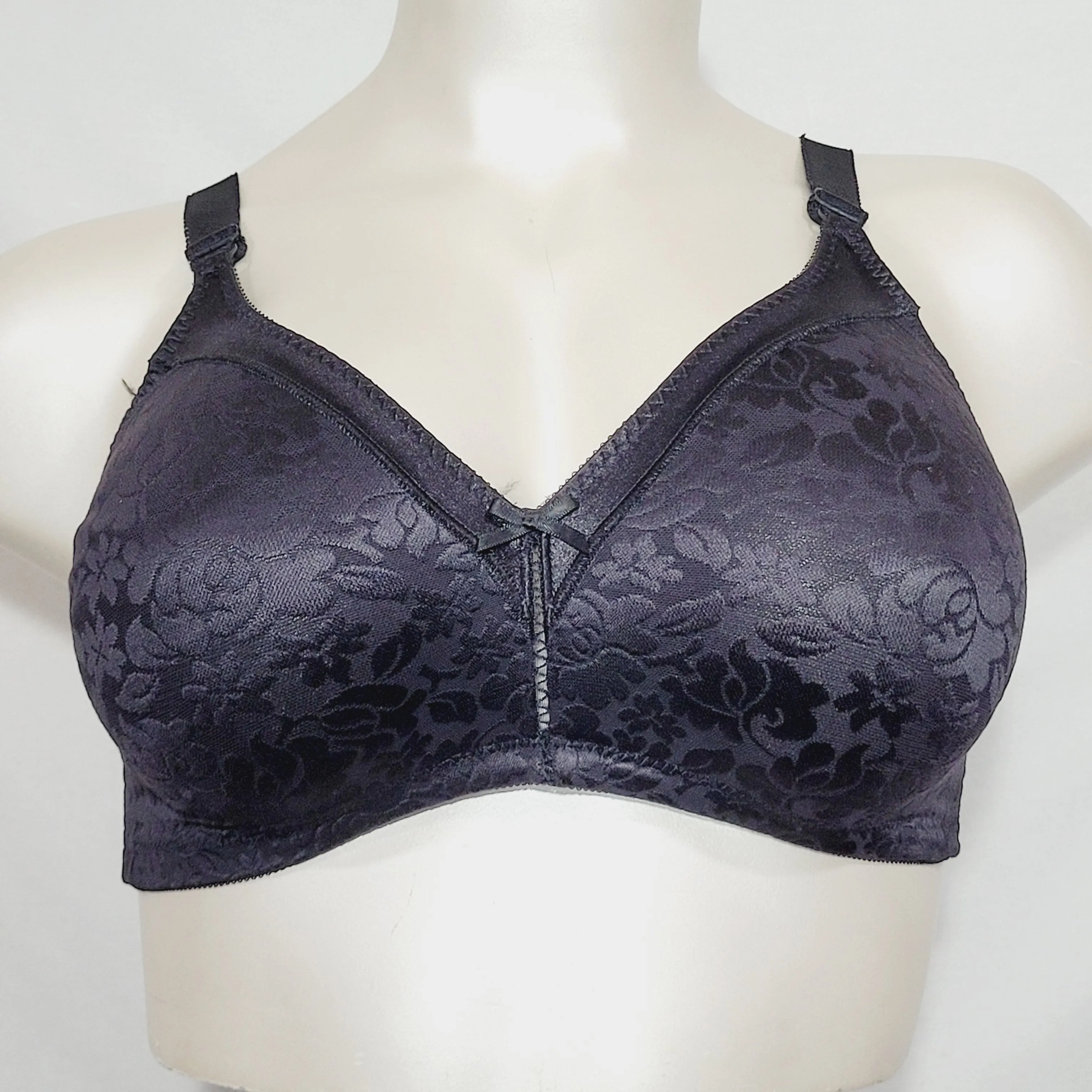 Bali 3372 Double Support Spa Closure Wire Free Bra 38B Black