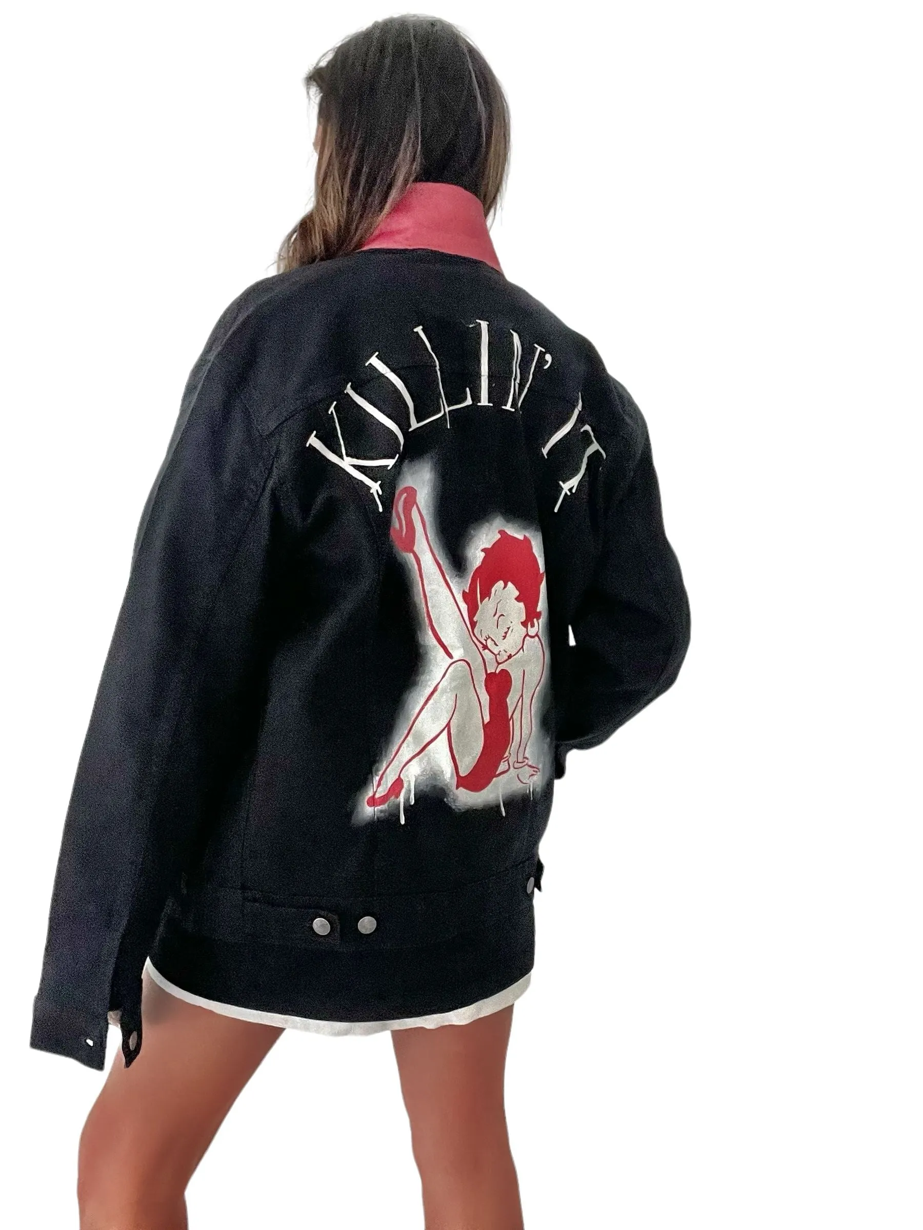 'Betty Boop x W G' Denim Jacket