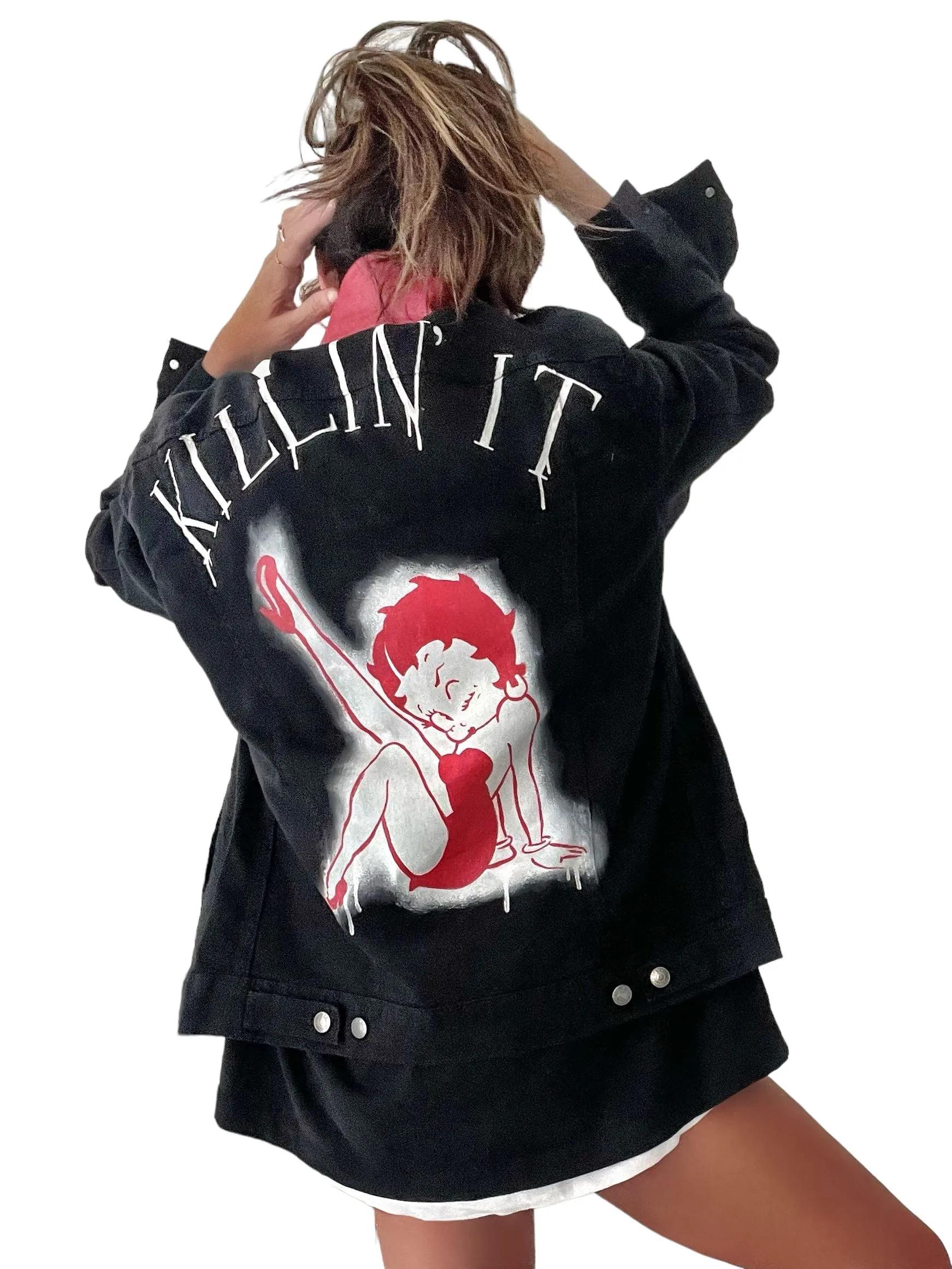 'Betty Boop x W G' Denim Jacket