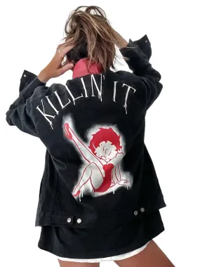 'Betty Boop x W G' Denim Jacket