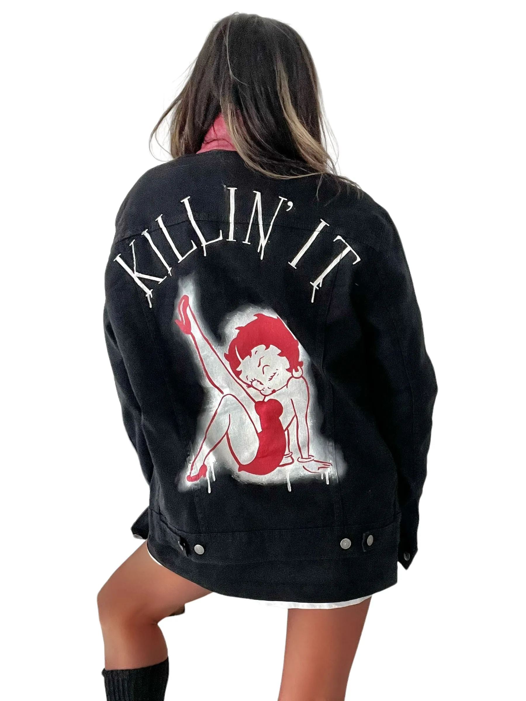 'Betty Boop x W G' Denim Jacket