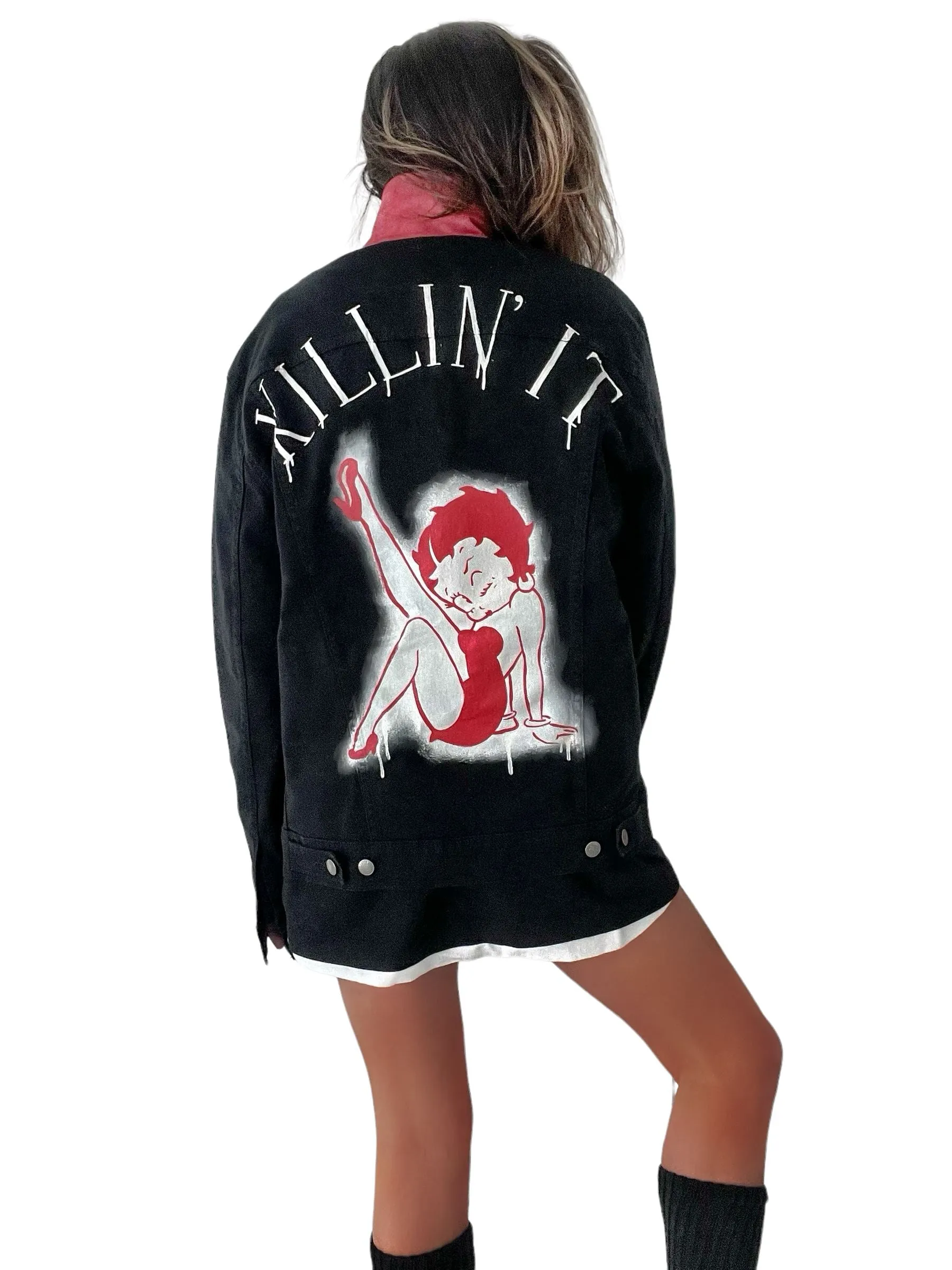 'Betty Boop x W G' Denim Jacket