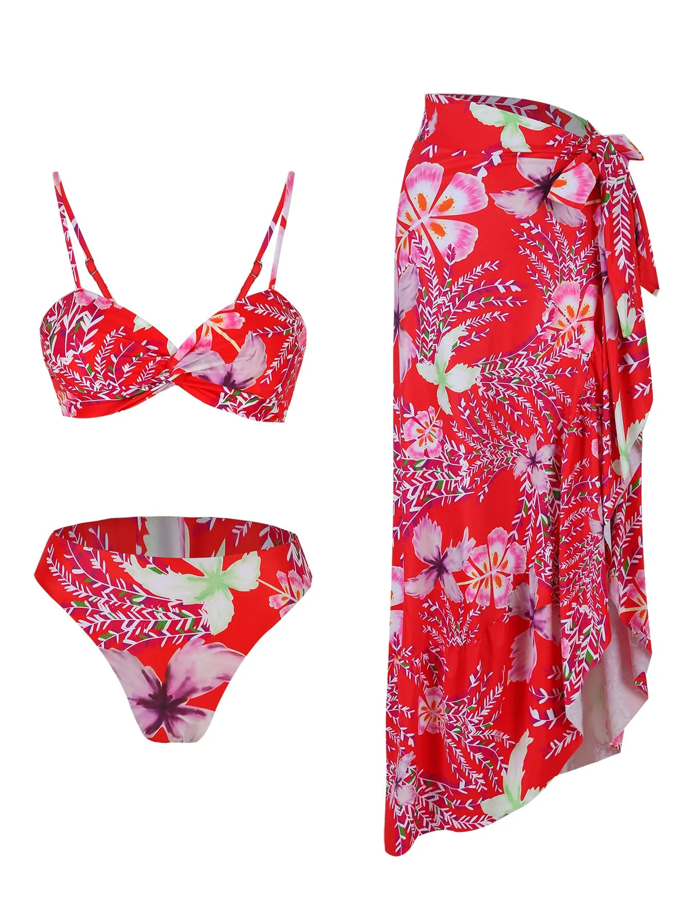 Bikini swimsuit three-piece set PI24133