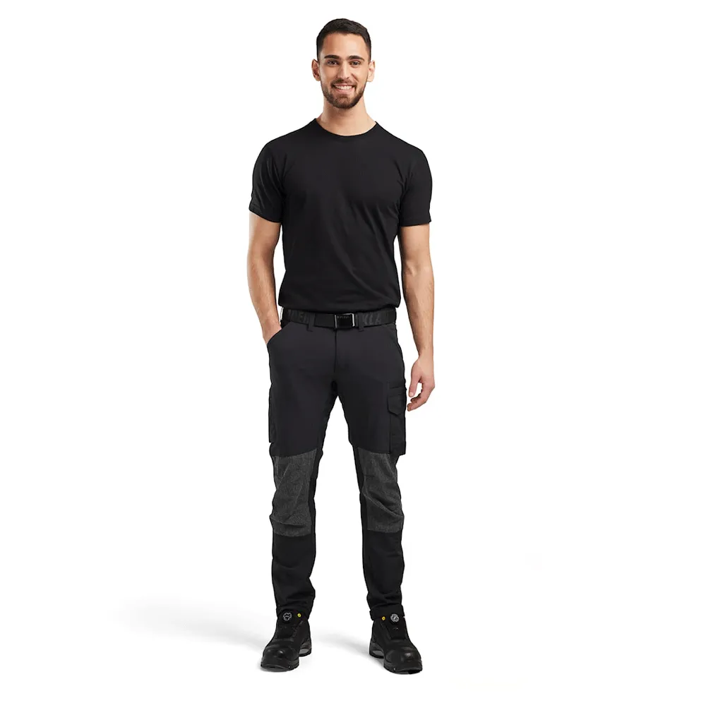 Blaklader 1422 4-Way Stretch Service Work Trousers Black / Dark Grey