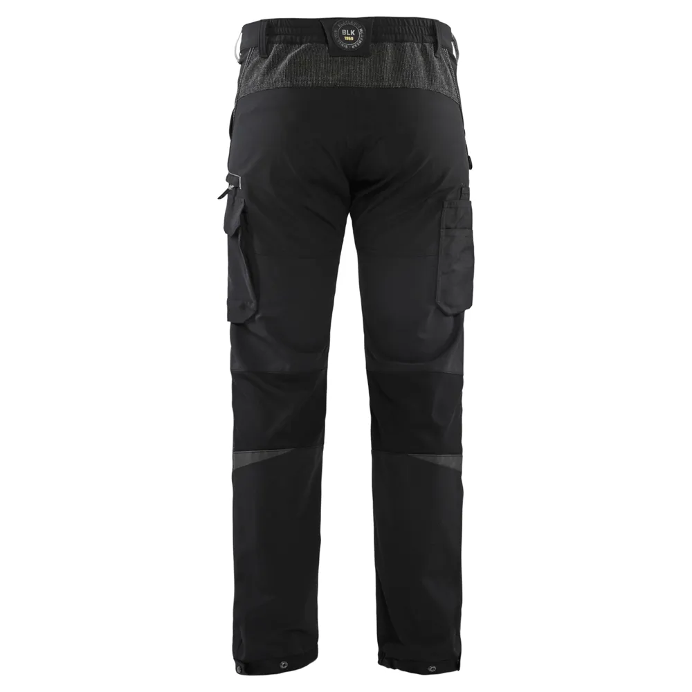 Blaklader 1422 4-Way Stretch Service Work Trousers Black / Dark Grey