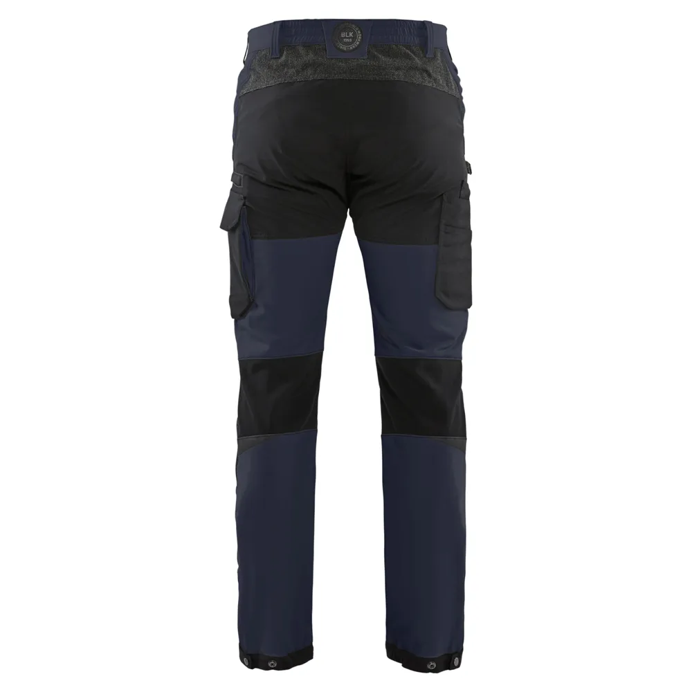 Blaklader 1422 4-Way Stretch Service Work Trousers Navy Blue / Black