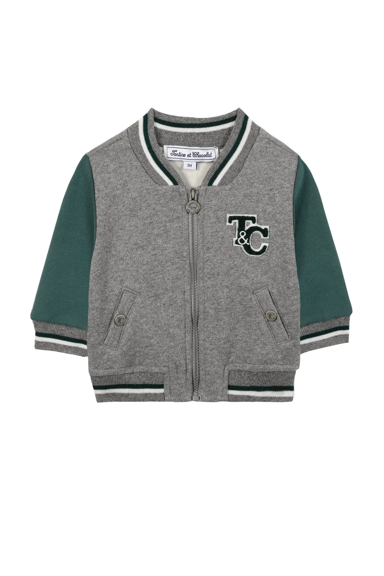 Bomber Jacket- Green/Grey