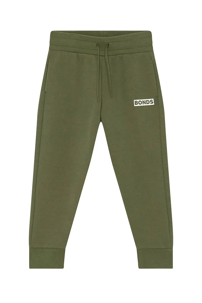 Bonds Kids Tech Sweats Trackie - Hiker Green