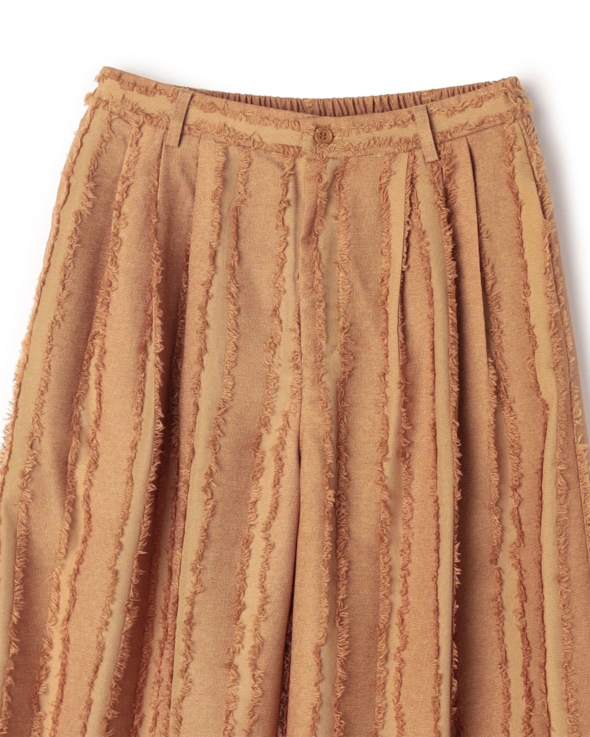 Border Fringe Wide Leg Pants