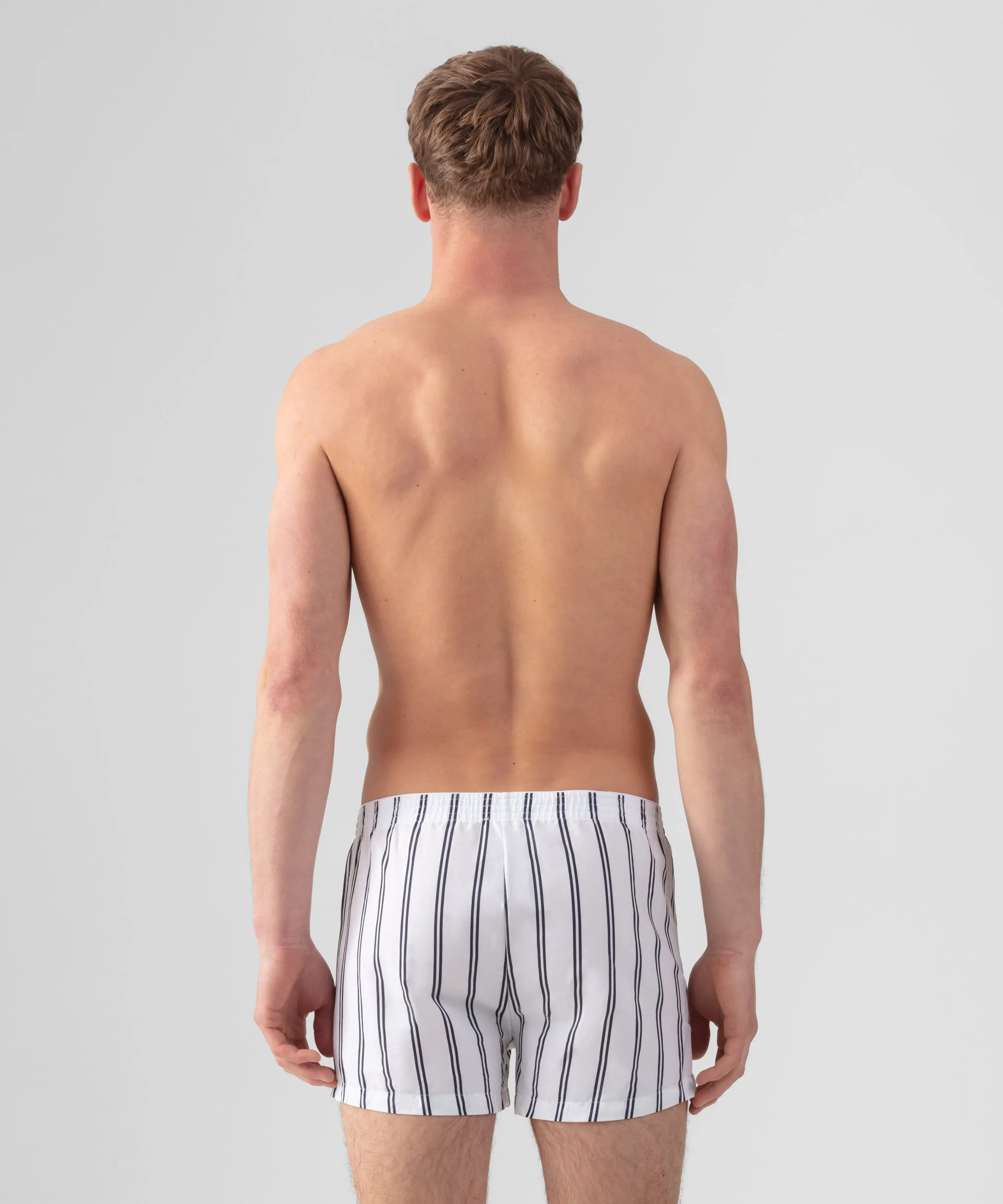 Boxer Shorts w. Double Stripes: Optic White