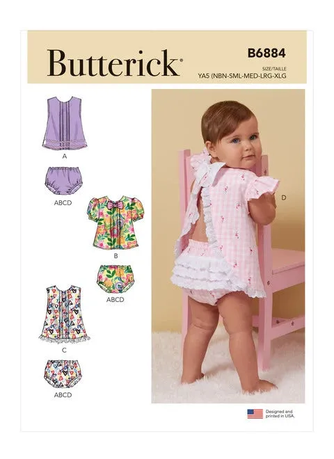 Butterick Babies Top and Panties B6884