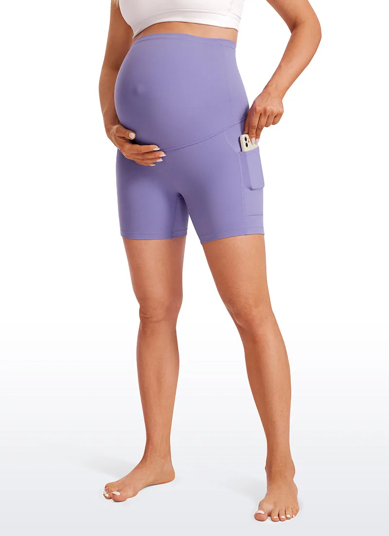 Butterluxe Maternity Pockets Shorts 5''- Super High Waist