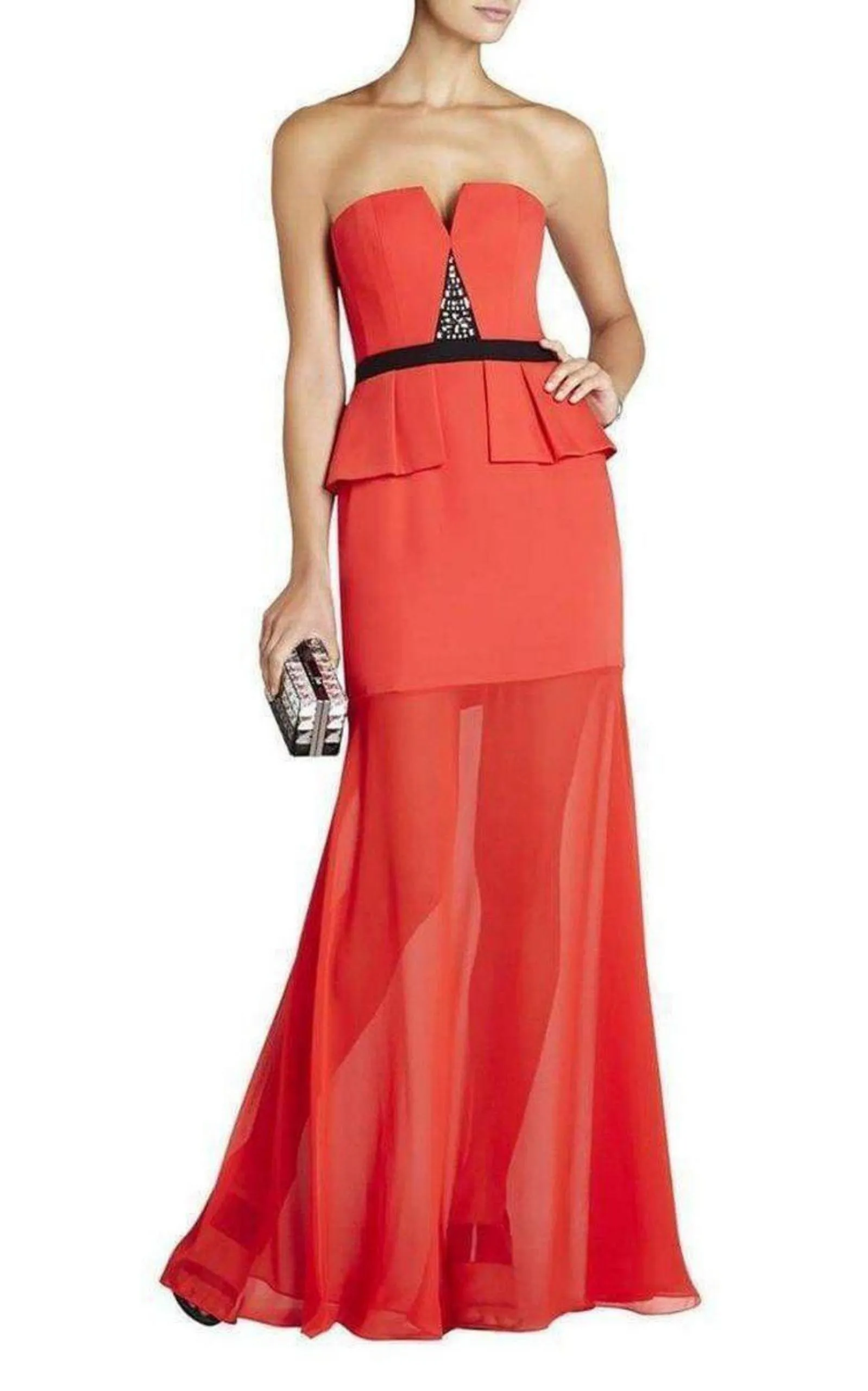 Caitlyn Strapless Embellished-Bodice Gown