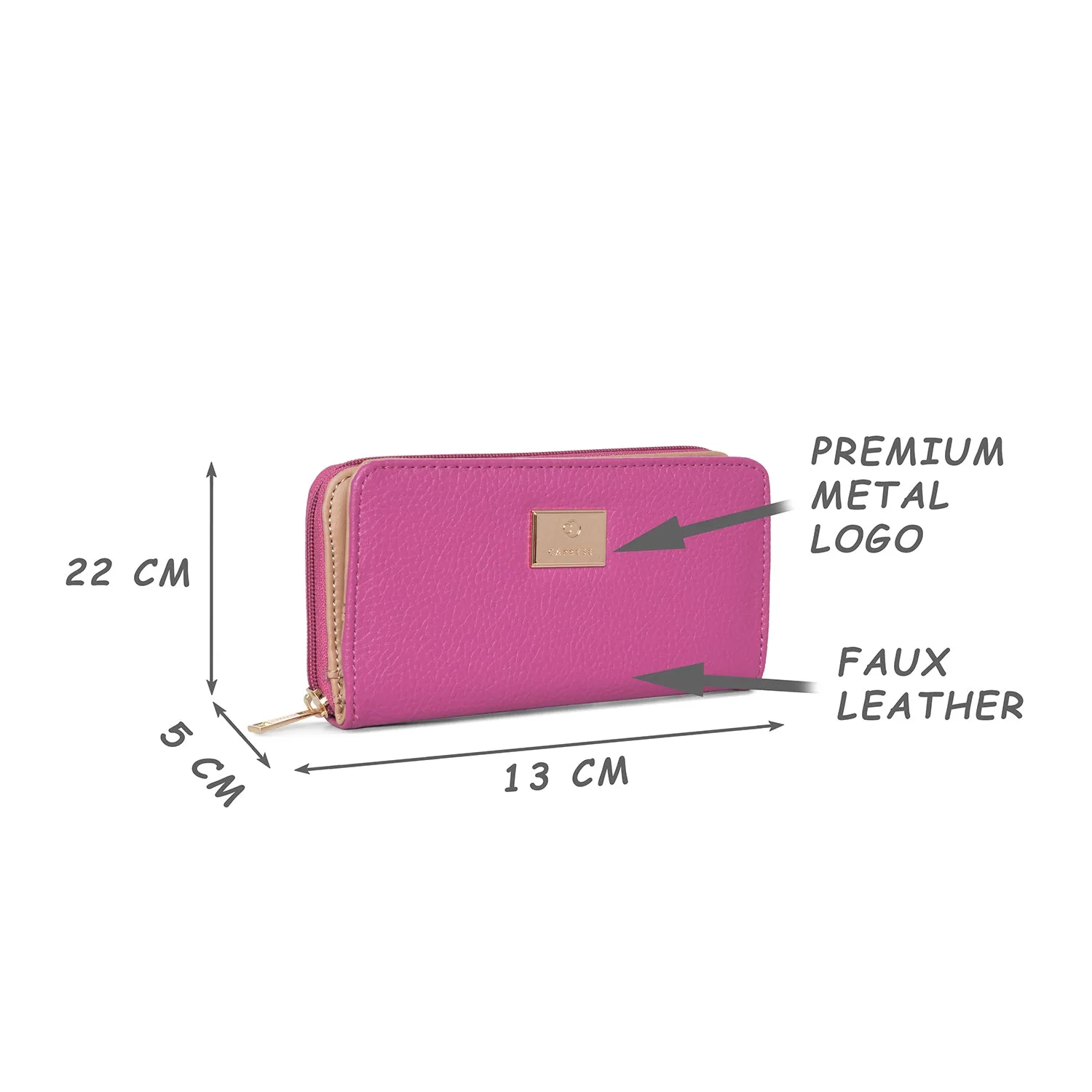 Caprese Kristin Zip Around Wallet Pink