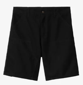 Carhartt WIP Double Knee 'Marshall' Canvas Short - Black Rinsed