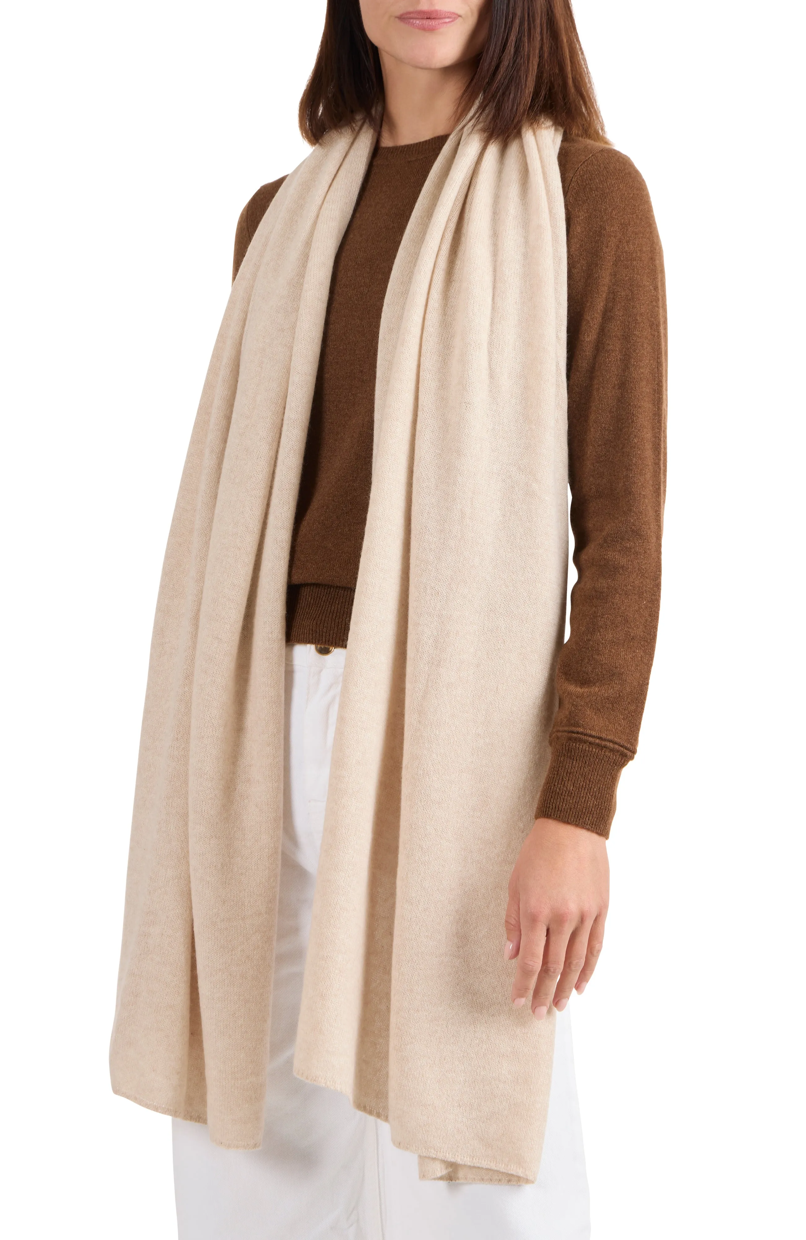 CASHMERE JERSEY TRAVEL WRAP