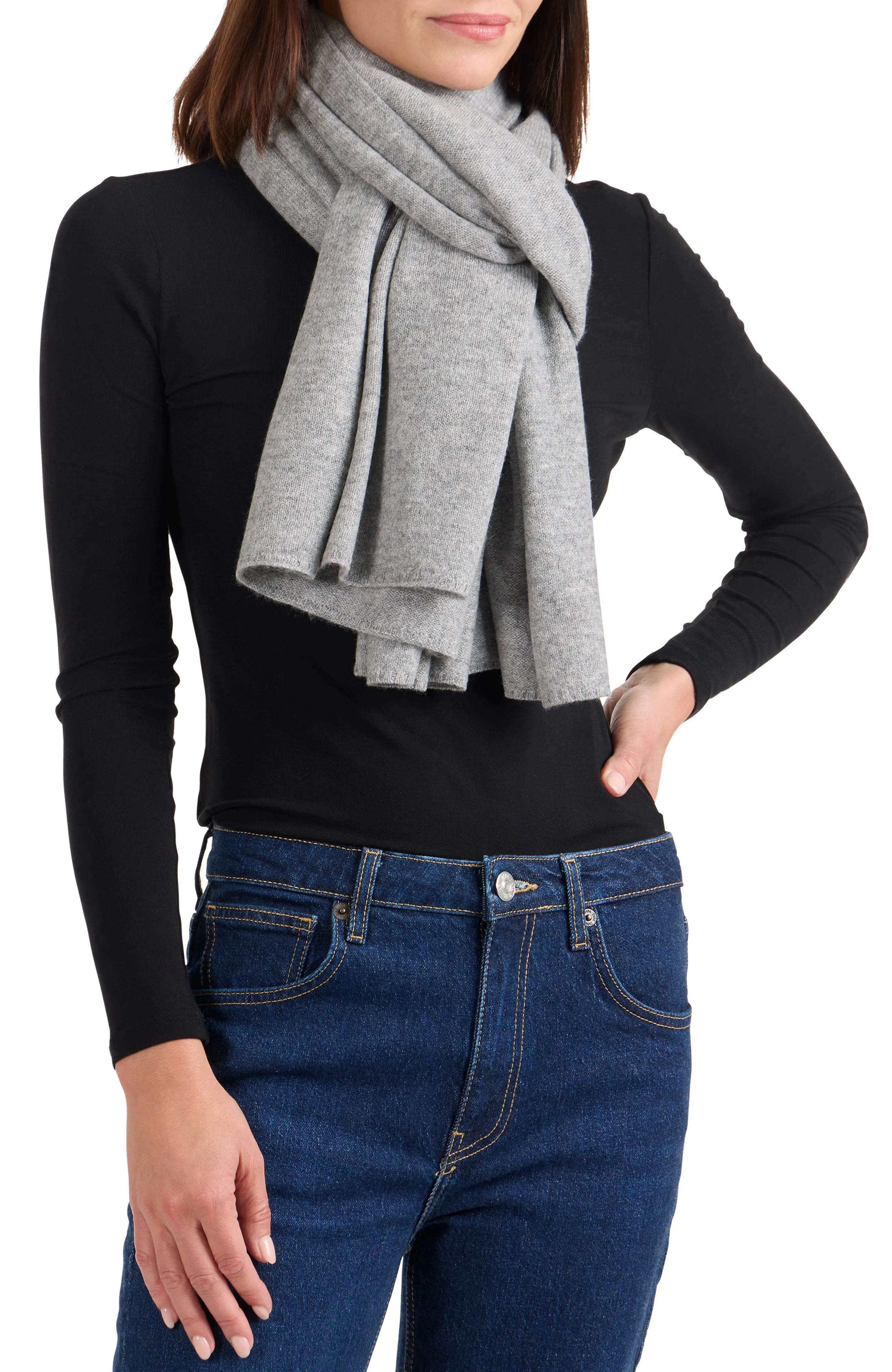 CASHMERE JERSEY TRAVEL WRAP