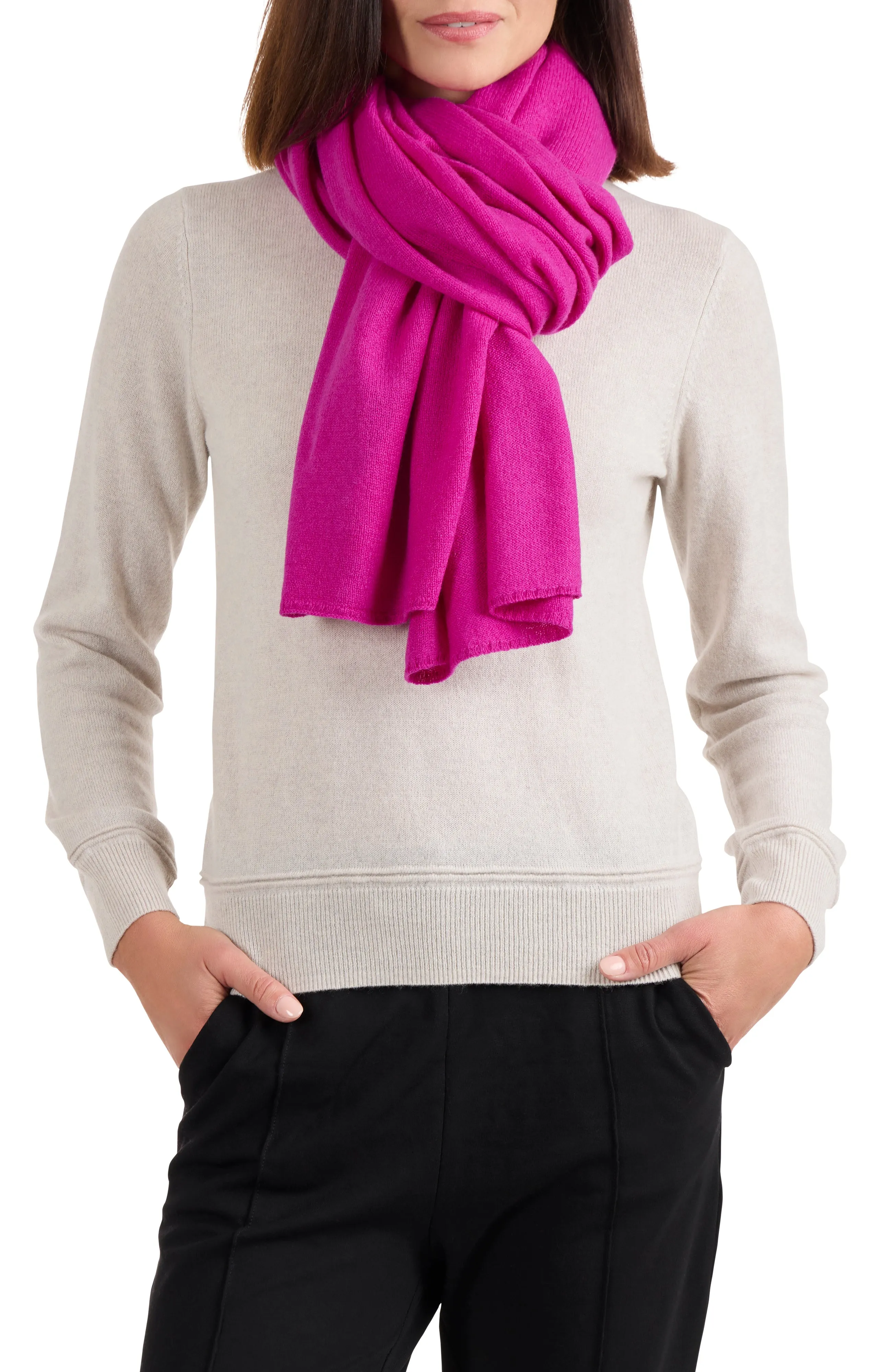 CASHMERE JERSEY TRAVEL WRAP