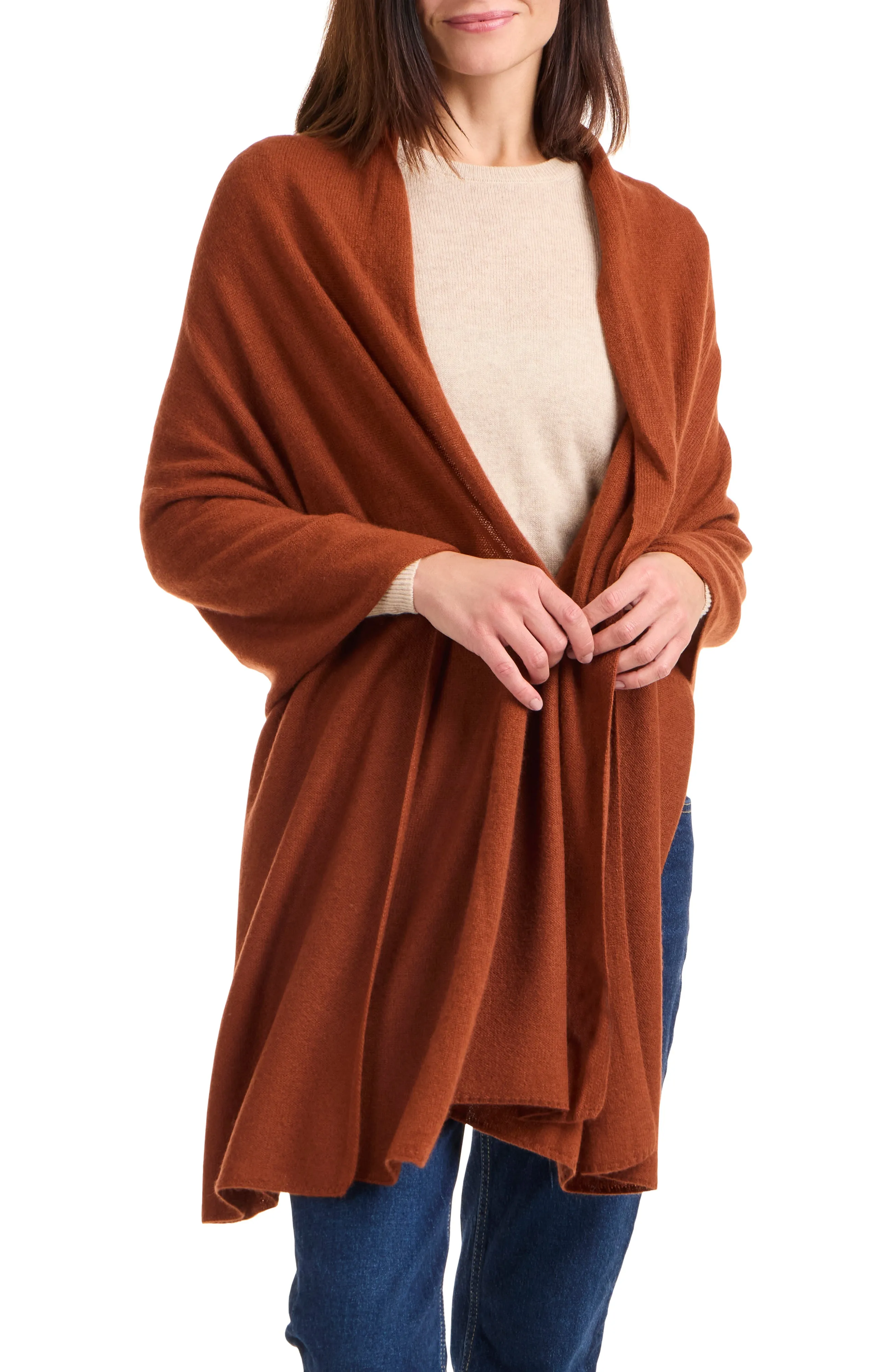 CASHMERE JERSEY TRAVEL WRAP