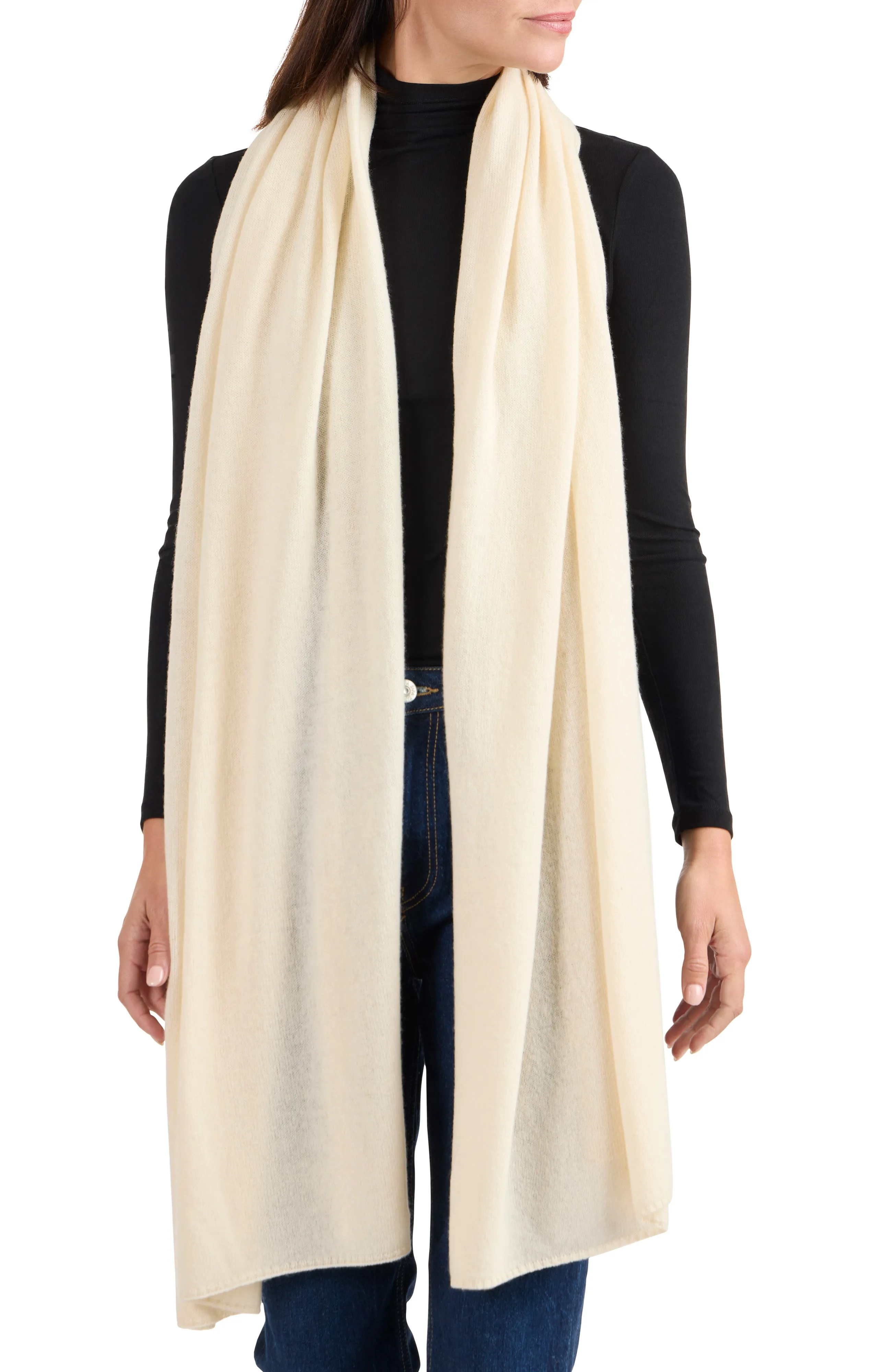 CASHMERE JERSEY TRAVEL WRAP