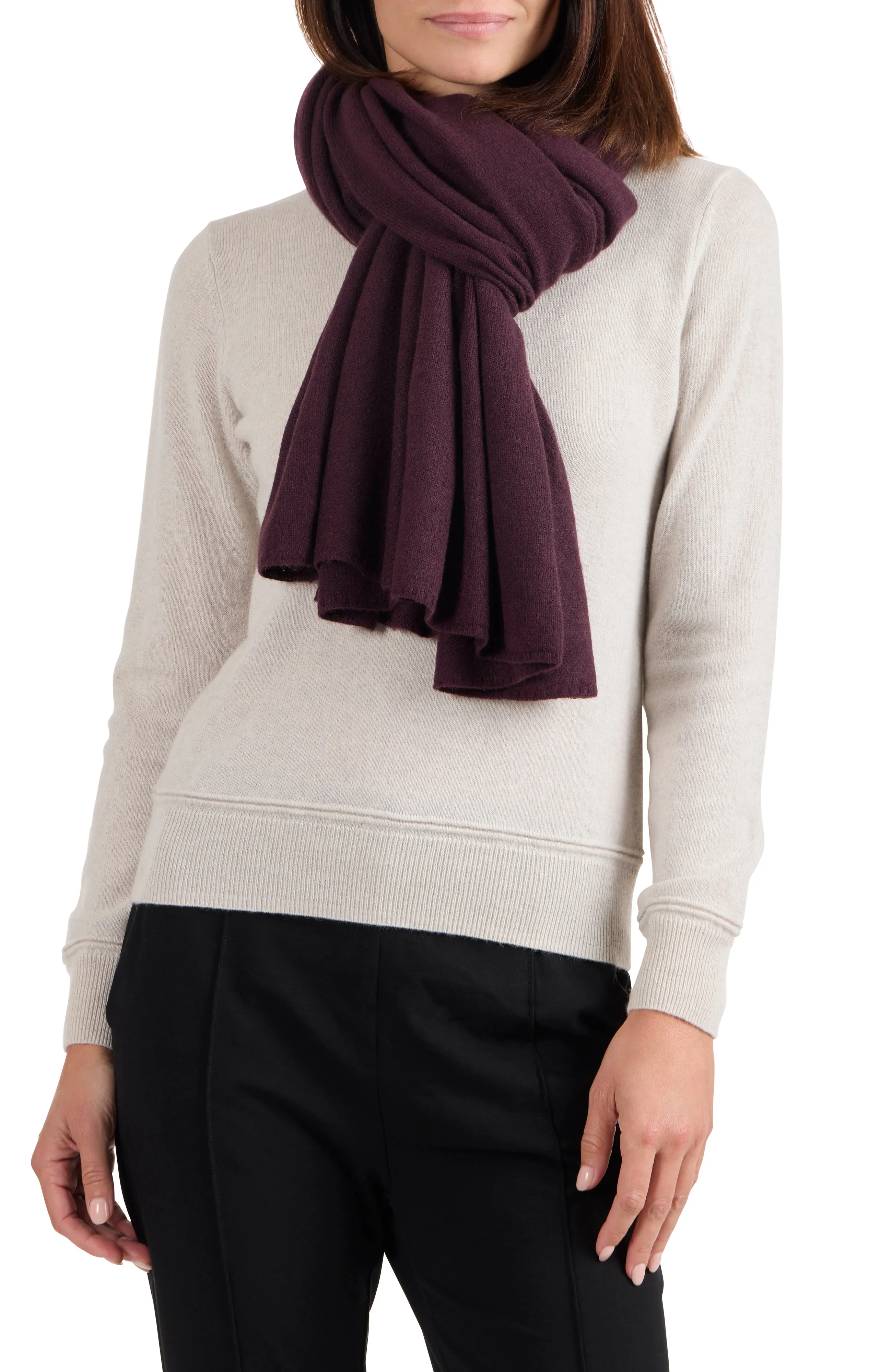 CASHMERE JERSEY TRAVEL WRAP