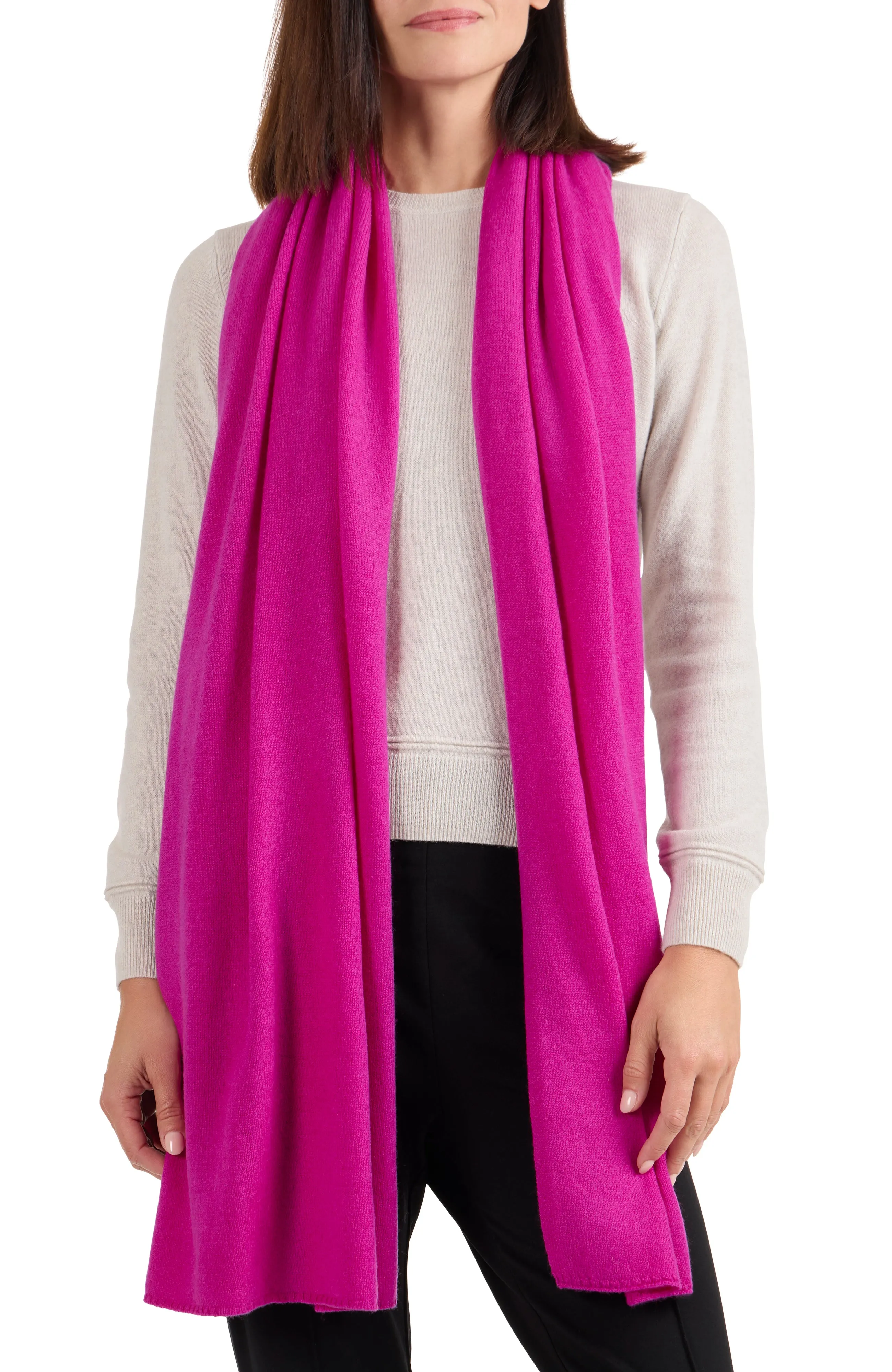 CASHMERE JERSEY TRAVEL WRAP